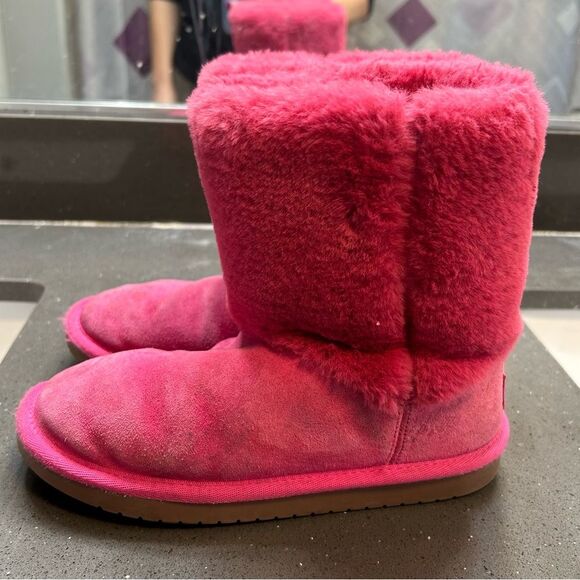Girls' Koolaburra by UGG Aubrei short boots in a pink - Picture 3 of 10